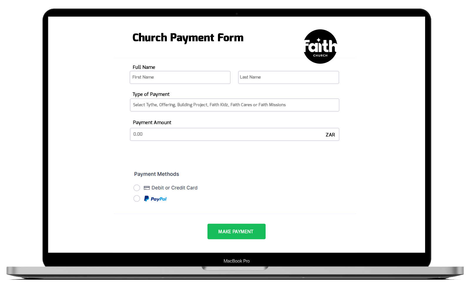 Online giving illustration